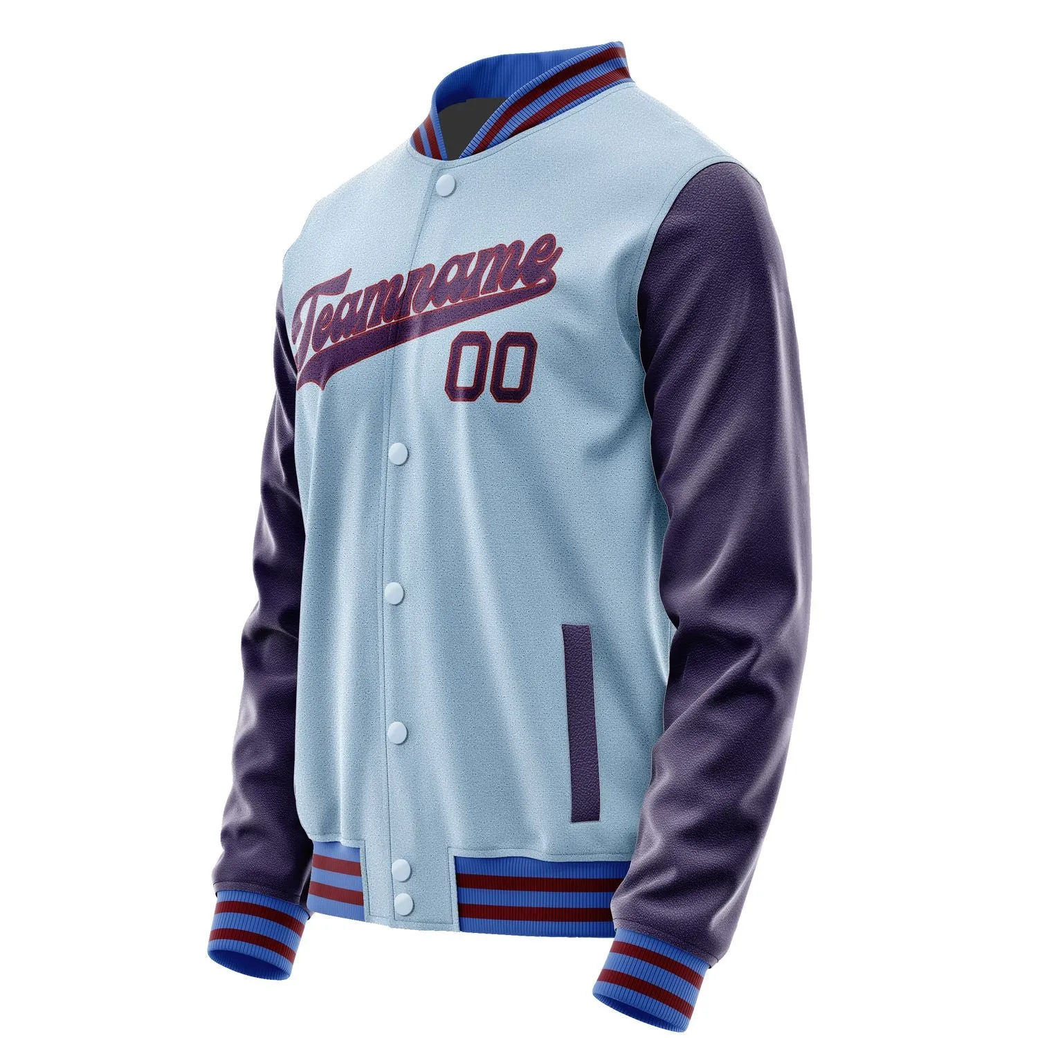 Custom Light Blue Purple Jacket