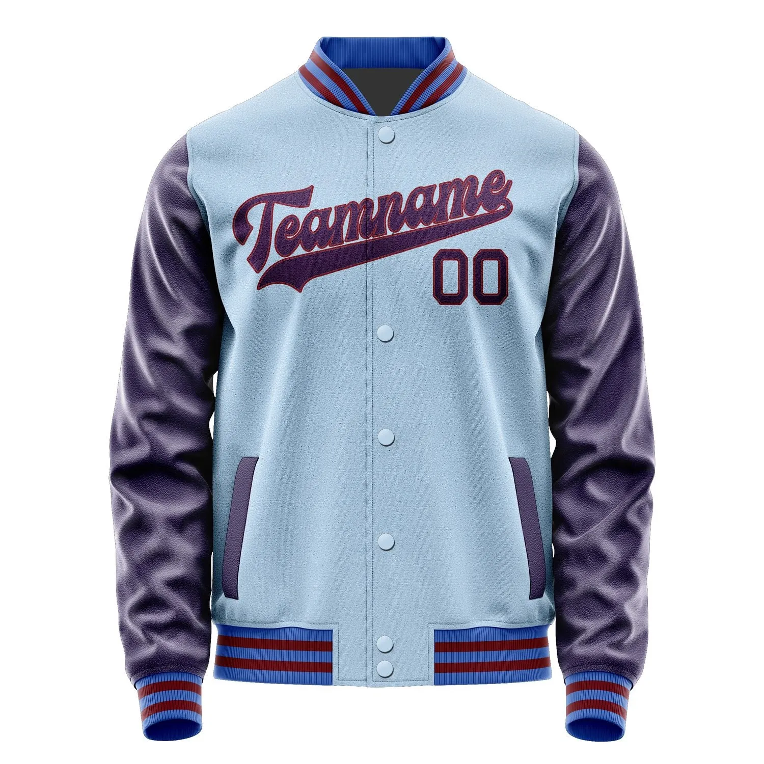 Custom Light Blue Purple Jacket