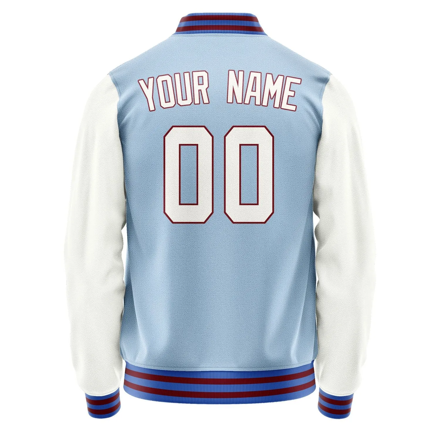 Custom Light Blue White Jacket