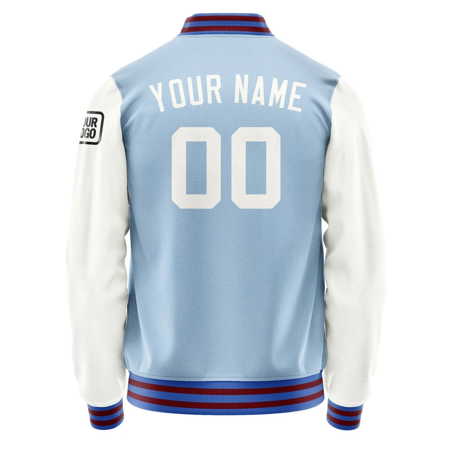 Custom Light Blue White Jacket