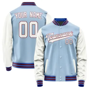 Custom Light Blue White Jacket