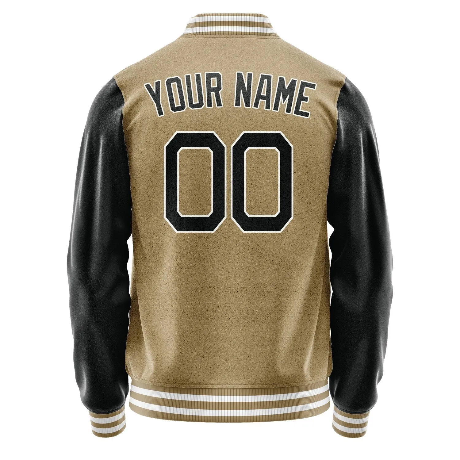 Custom Light Khaki Black Jacket