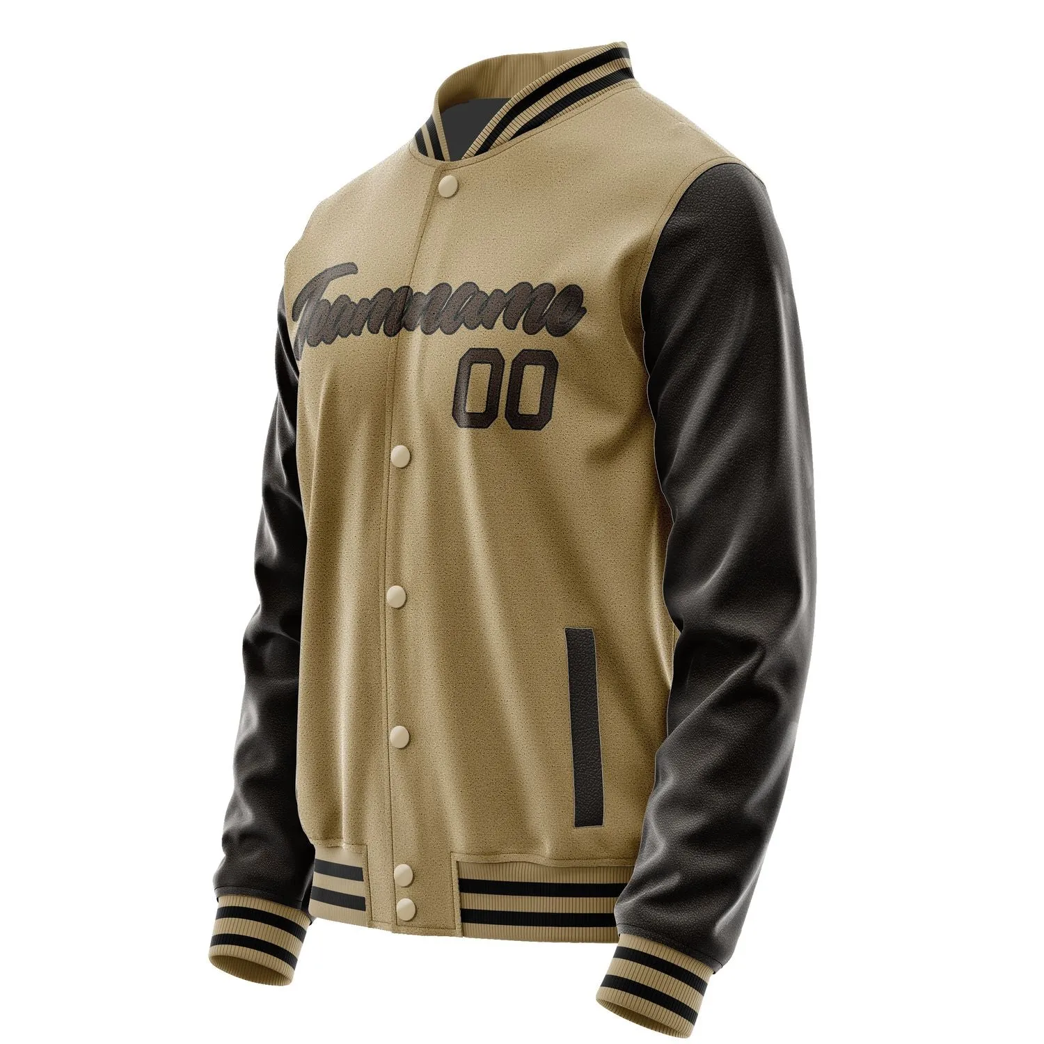 Custom Light Khaki Brown Jacket