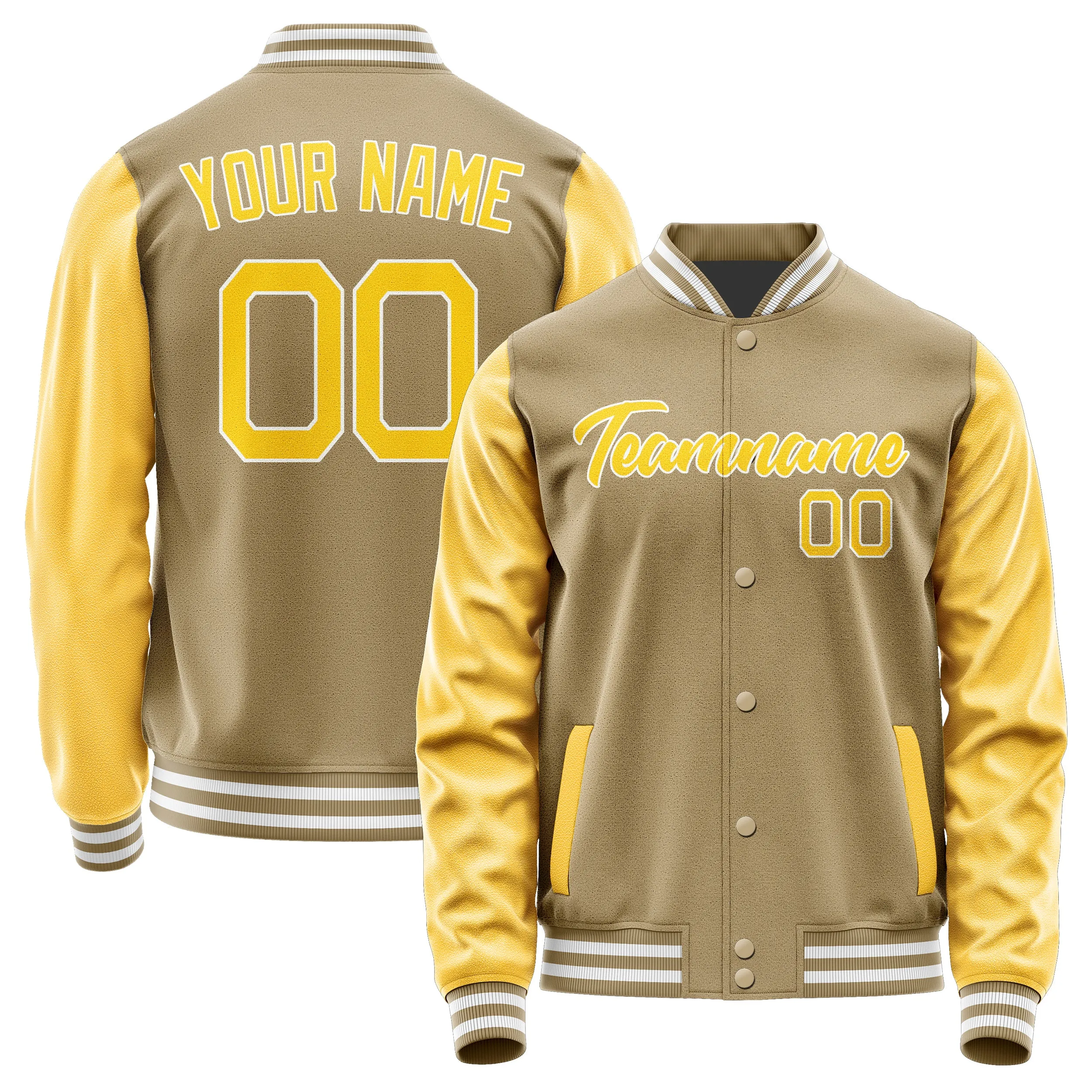 Custom Light Khaki Gold Jacket