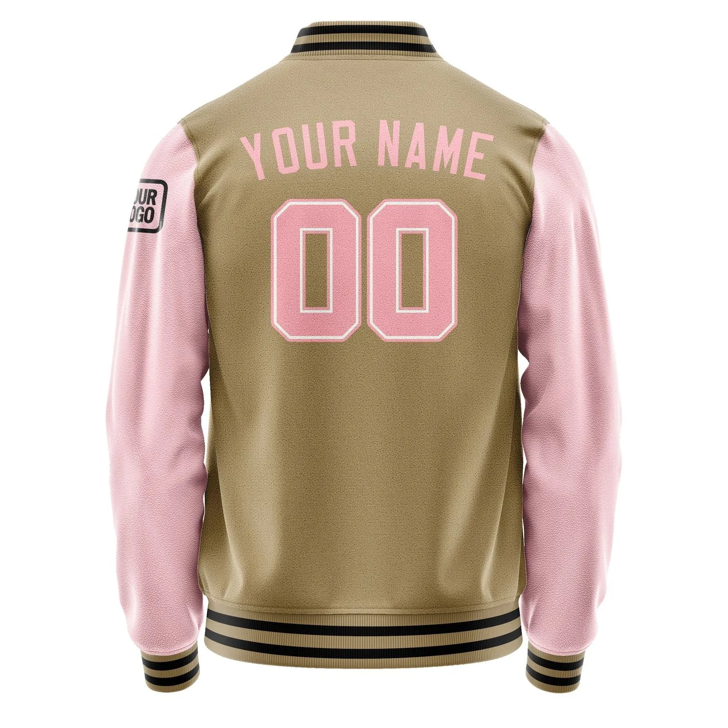 Custom Light Khaki Light Pink Jacket