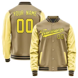 Custom Light Khaki Light Yellow Jacket
