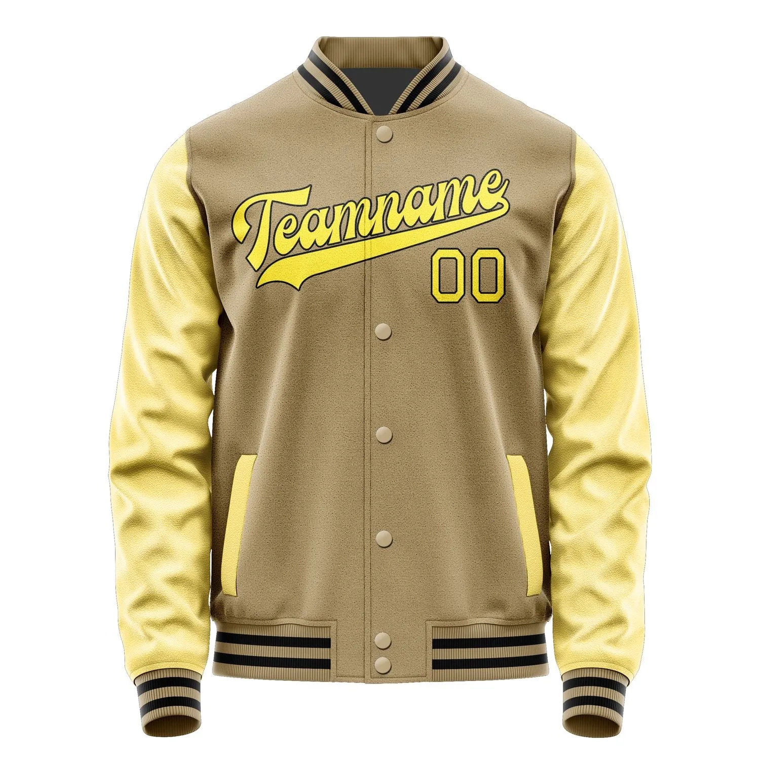 Custom Light Khaki Light Yellow Jacket