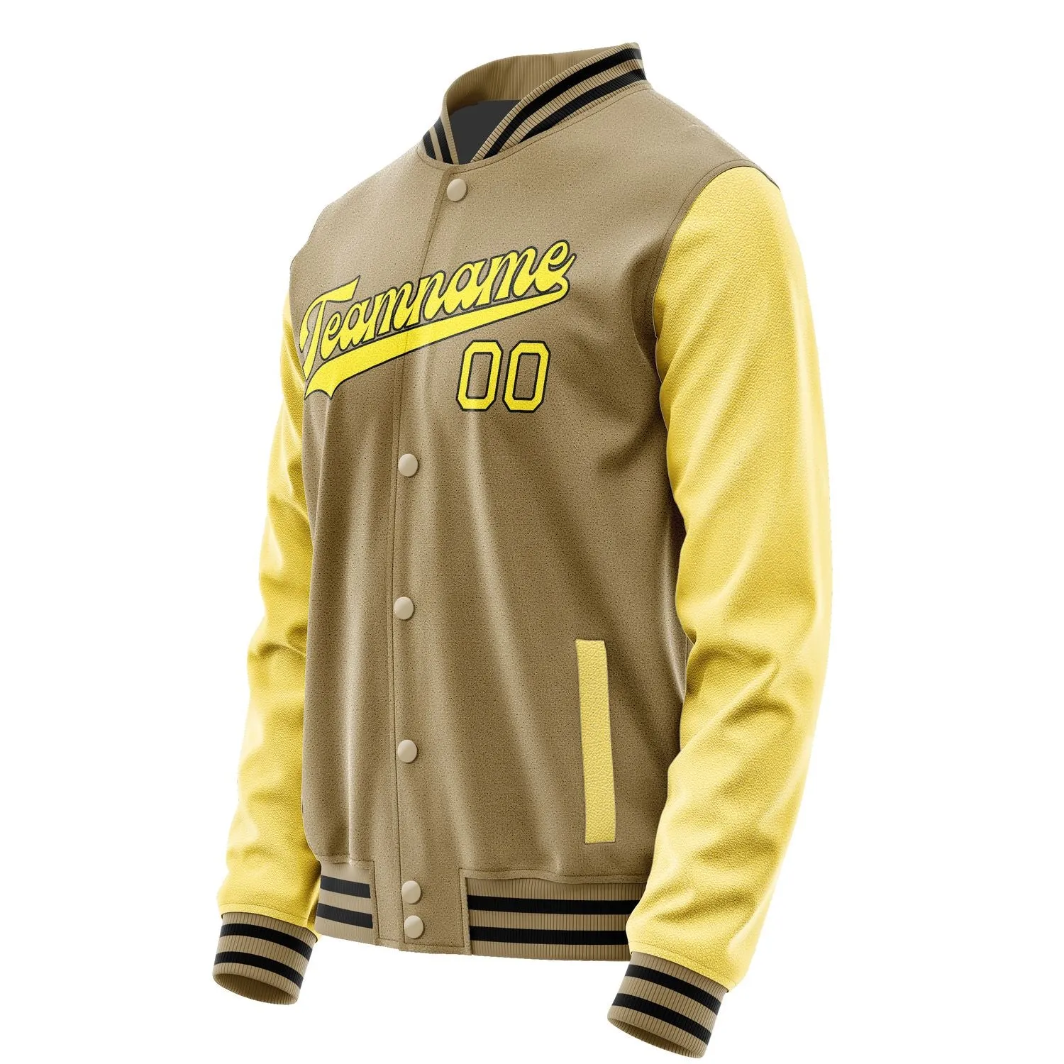 Custom Light Khaki Light Yellow Jacket