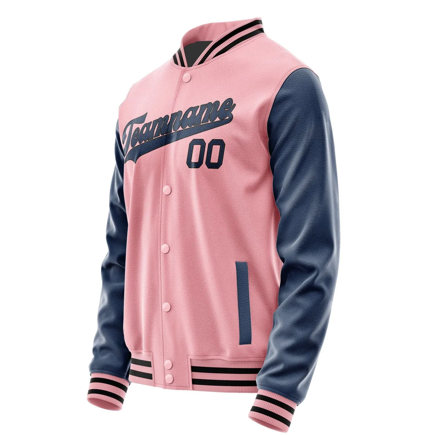 Custom Light Pink Blue Jacket