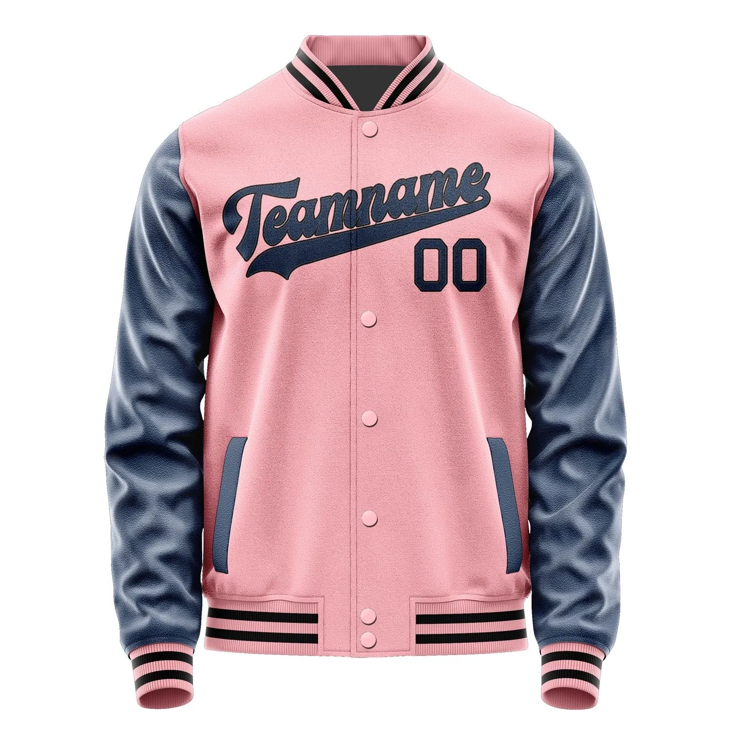 Custom Light Pink Blue Jacket