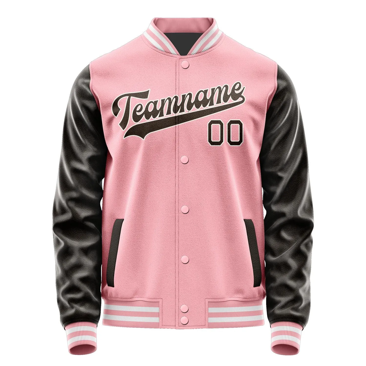 Custom Light Pink Brown Jacket