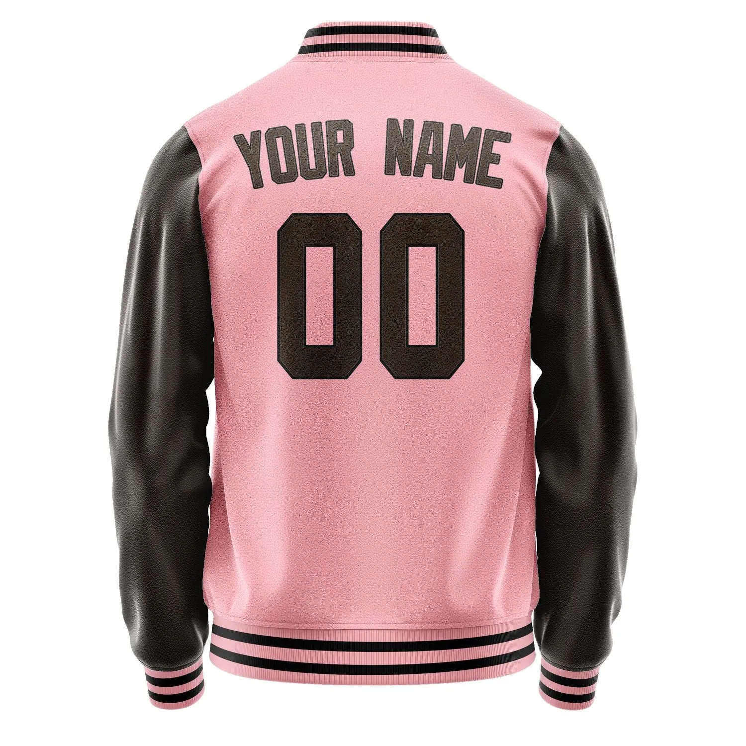 Custom Light Pink Brown Jacket