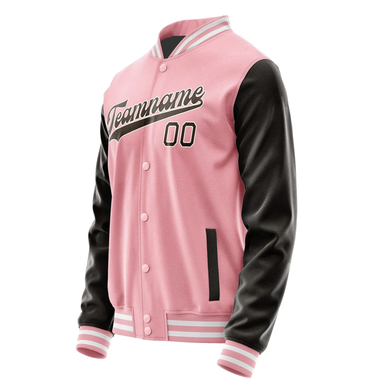Custom Light Pink Brown Jacket