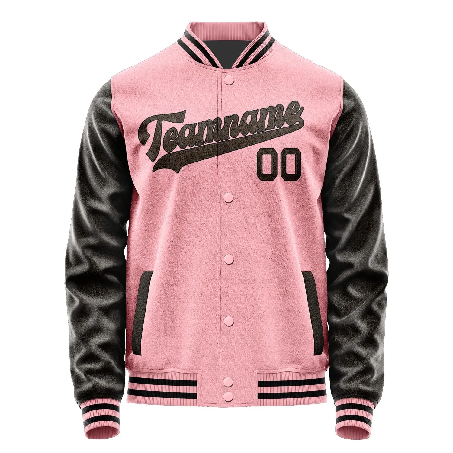 Custom Light Pink Brown Jacket