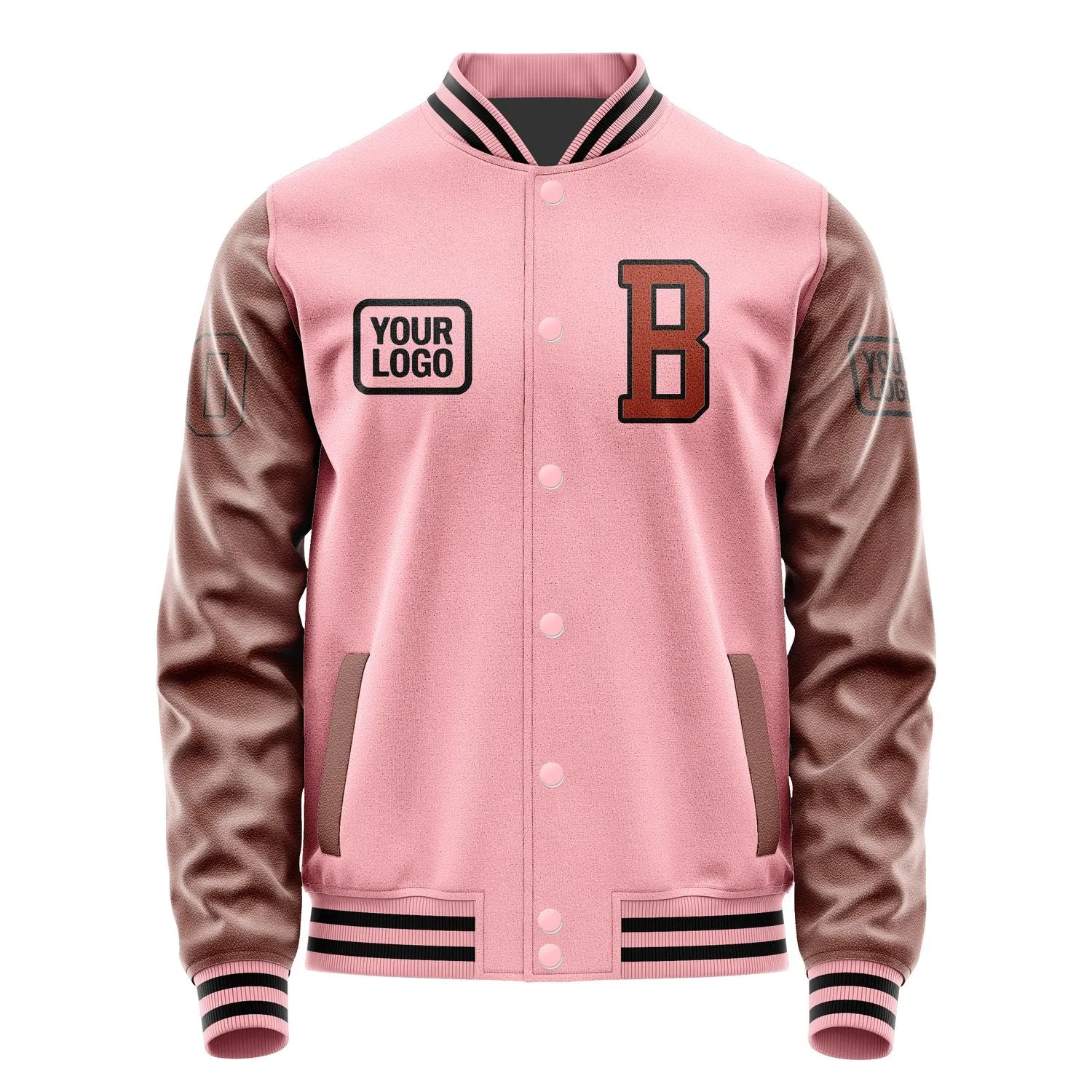 Custom Light Pink Coral Red Jacket