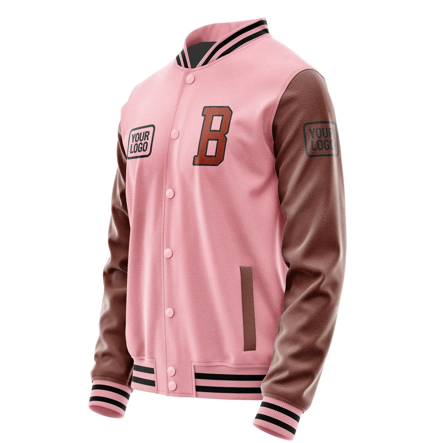Custom Light Pink Coral Red Jacket
