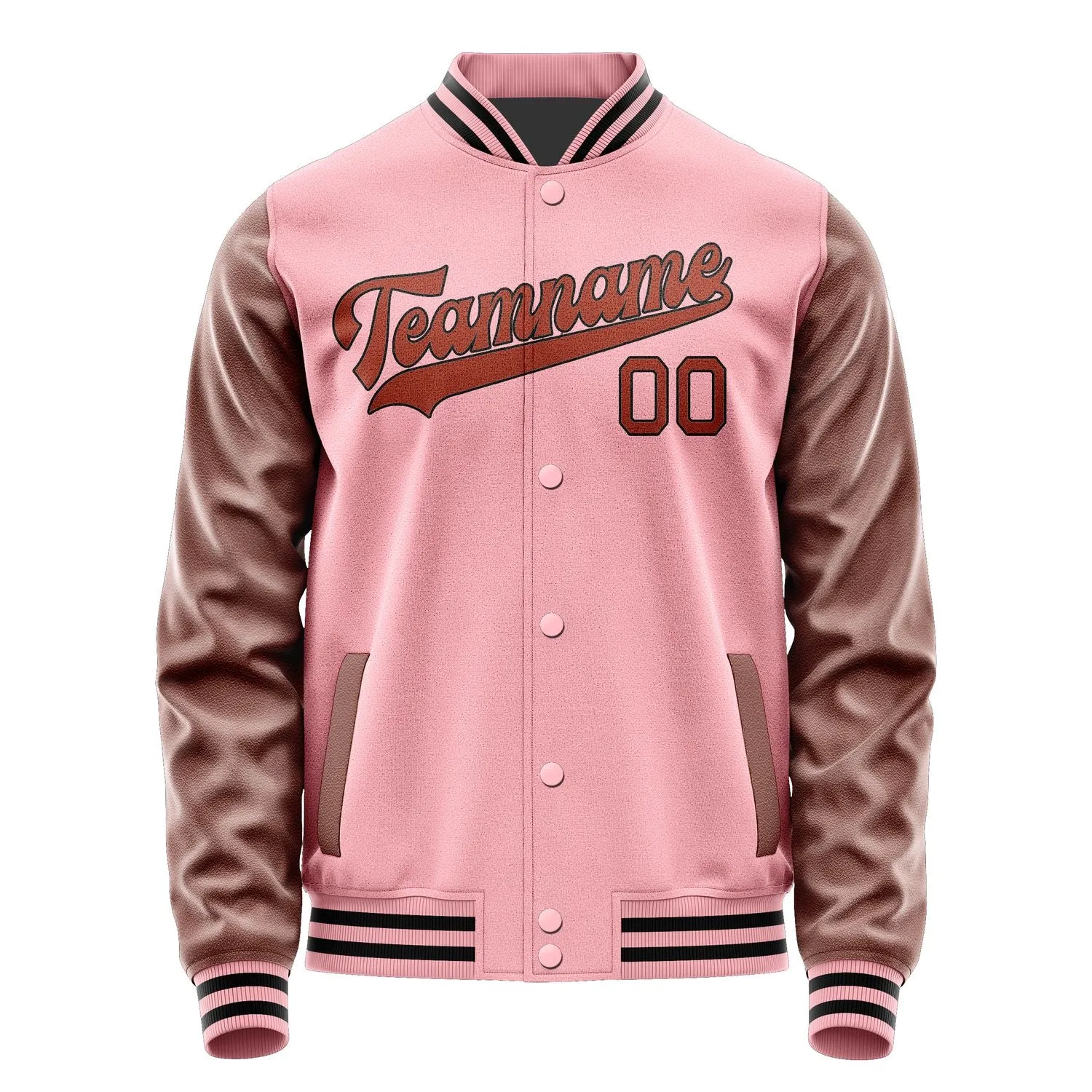 Custom Light Pink Coral Red Jacket