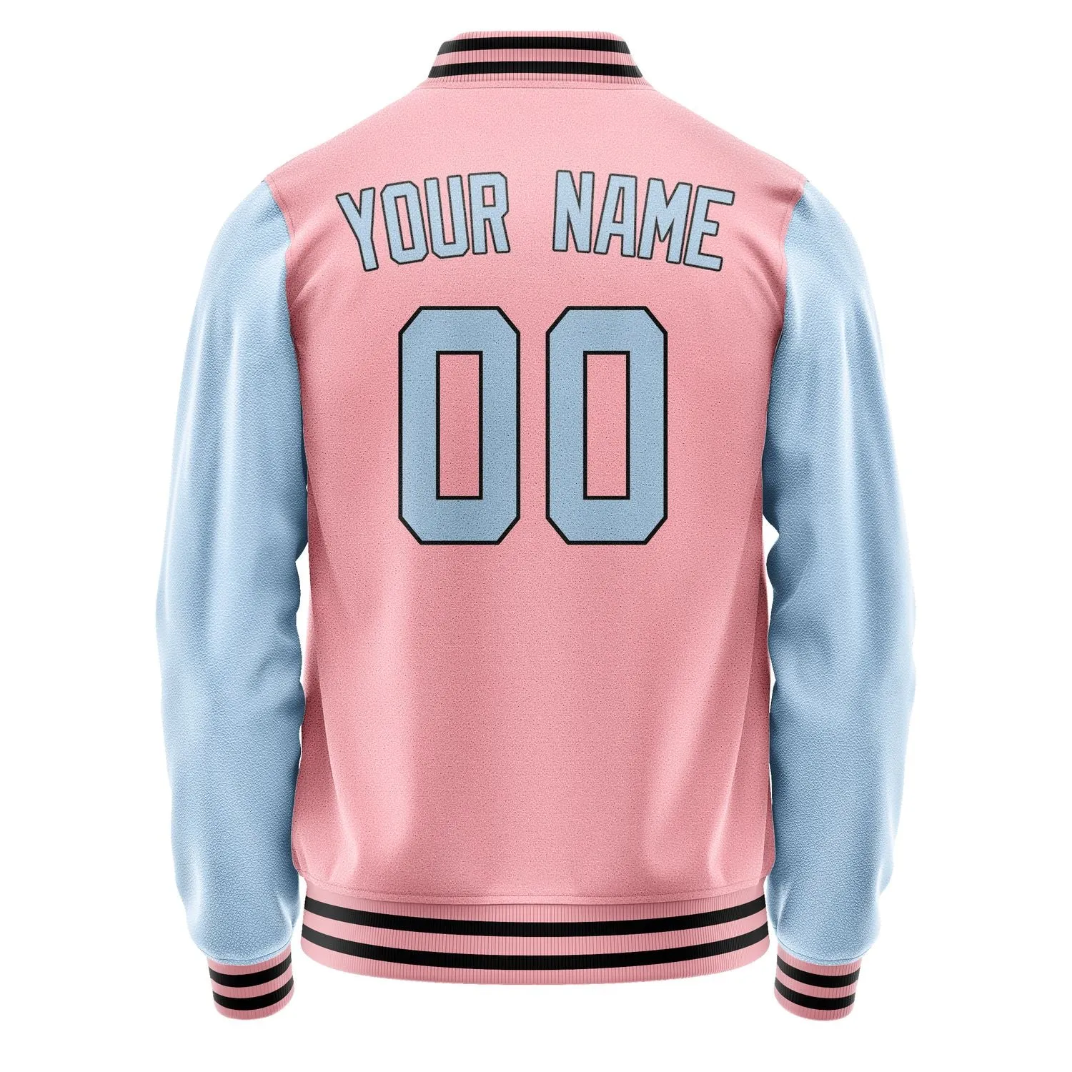 Custom Light Pink Light Blue Jacket