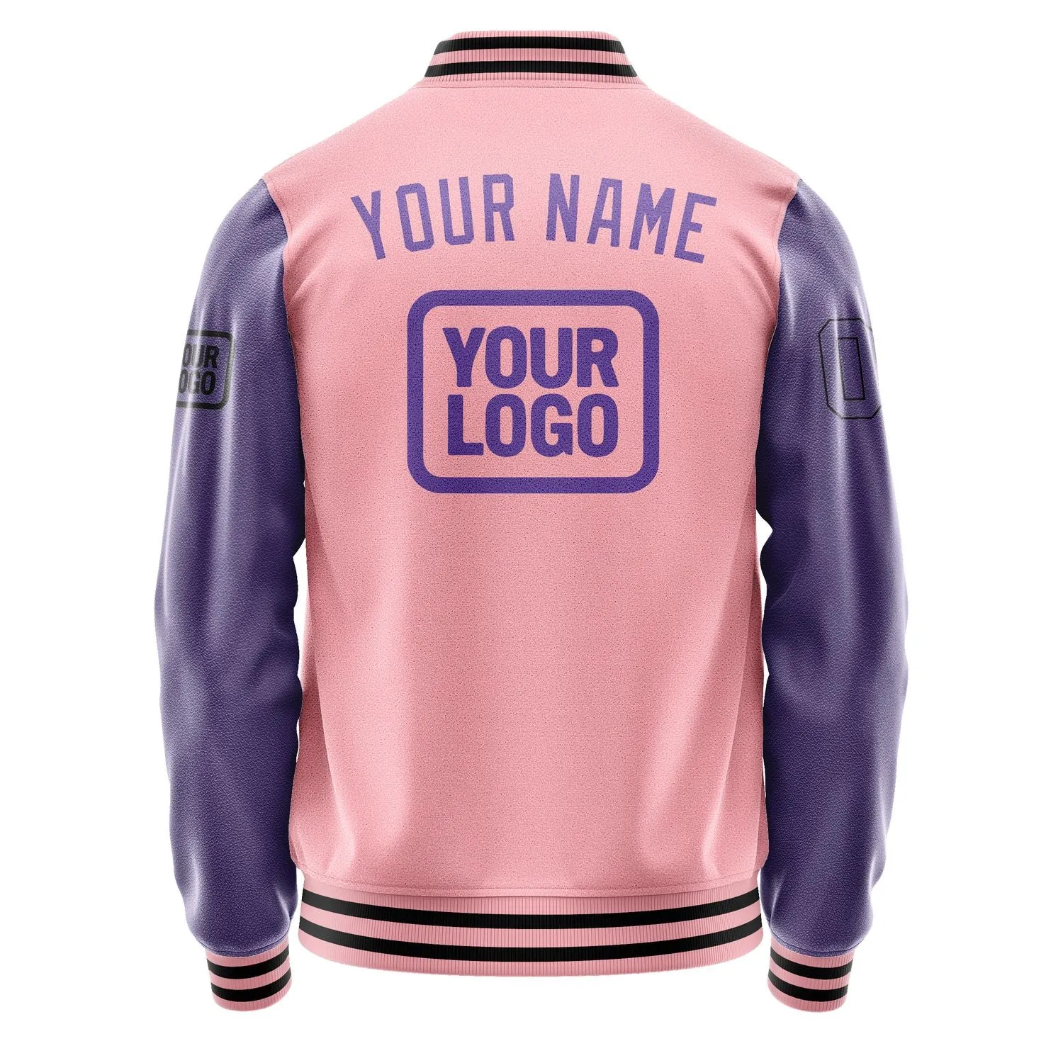 Custom Light Pink Light Purple Jacket