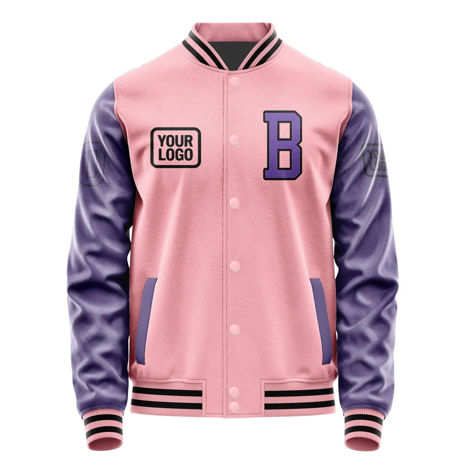 Custom Light Pink Light Purple Jacket