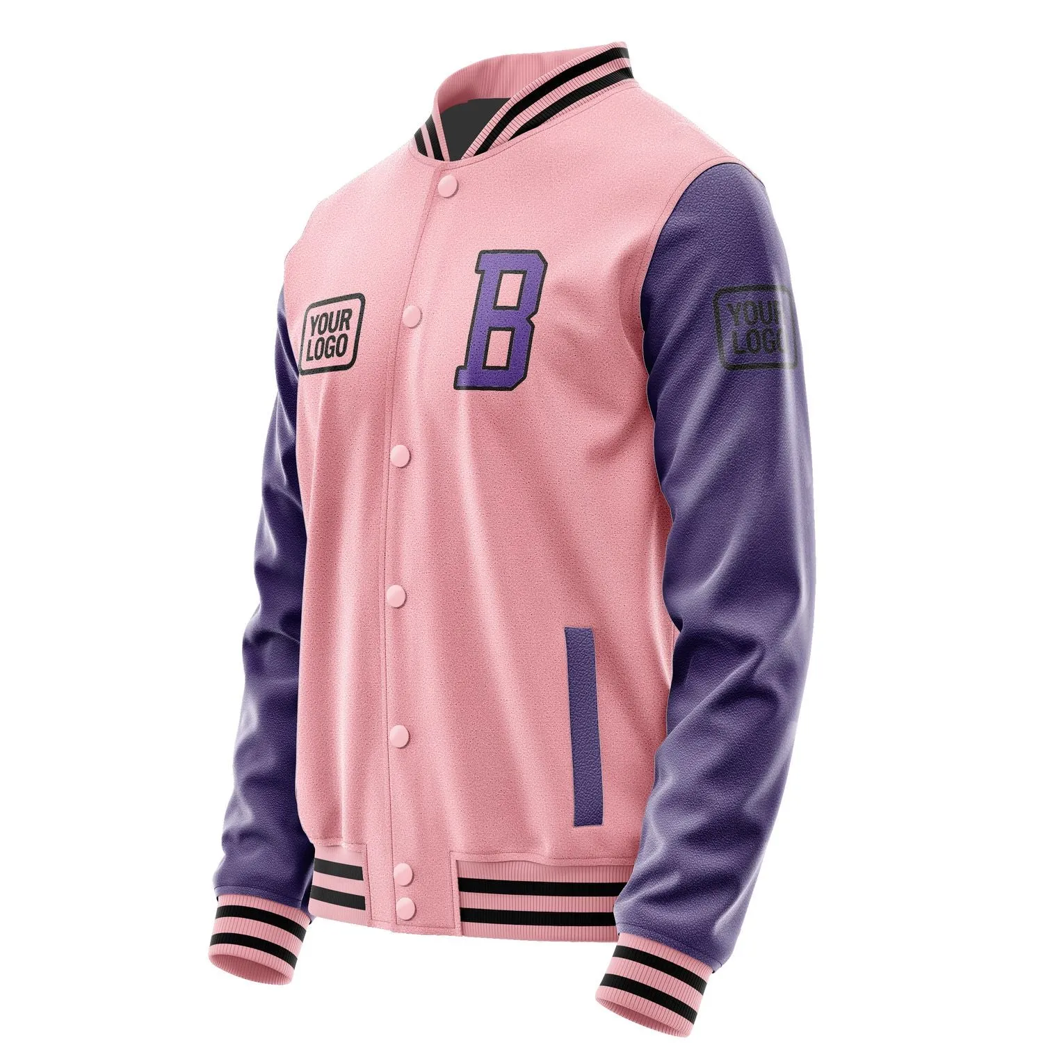 Custom Light Pink Light Purple Jacket