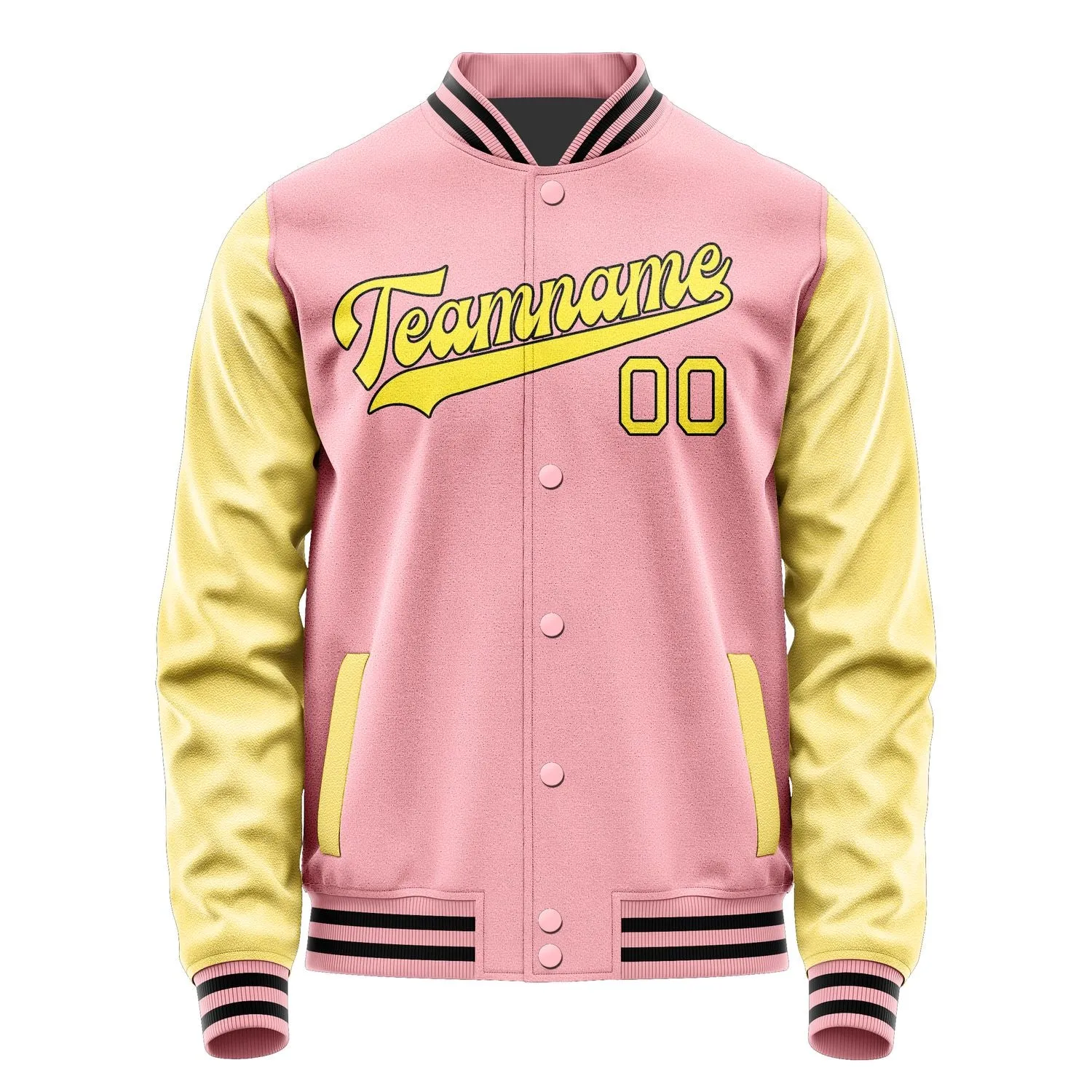 Custom Light Pink Light Yellow Jacket