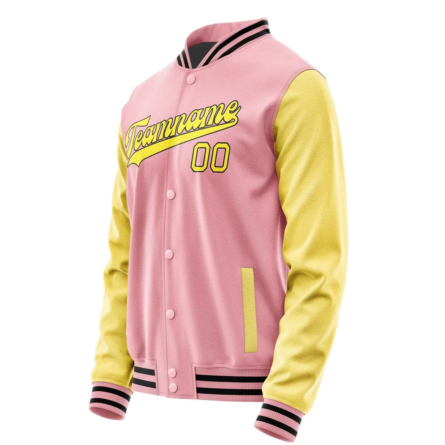 Custom Light Pink Light Yellow Jacket