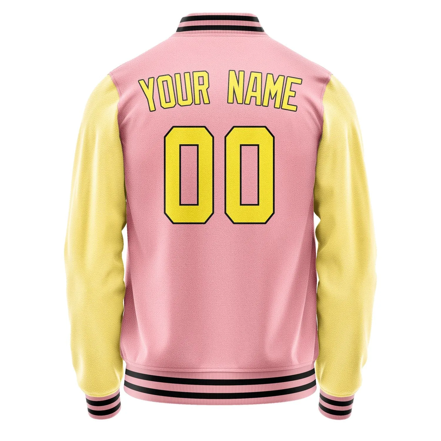 Custom Light Pink Light Yellow Jacket