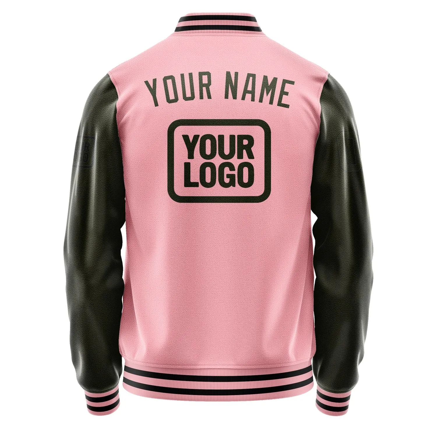 Custom Light Pink Olive Jacket