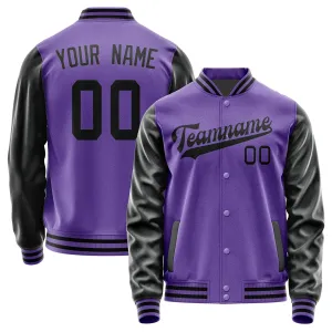 Custom Light Purple Black Jacket