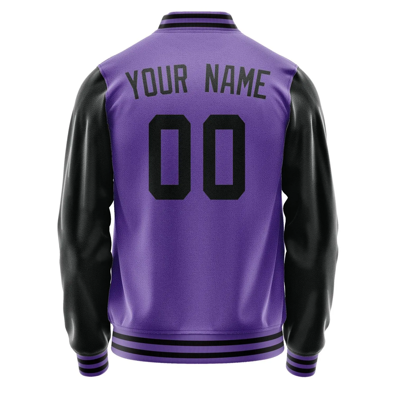Custom Light Purple Black Jacket