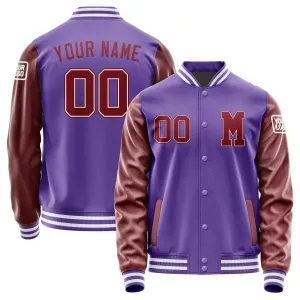 Custom Light Purple Crimson Red Jacket