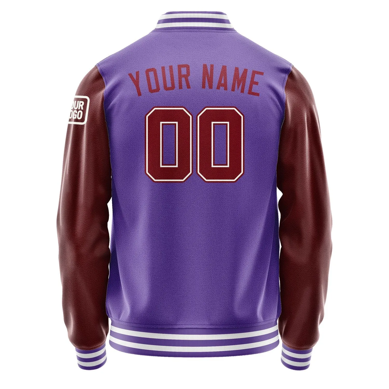 Custom Light Purple Crimson Red Jacket