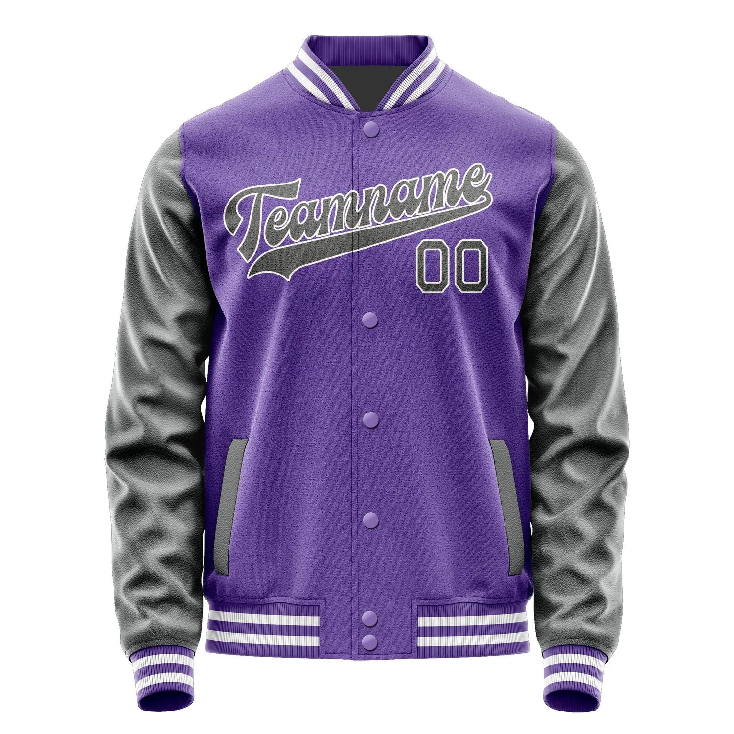 Custom Light Purple Dark Grey Jacket