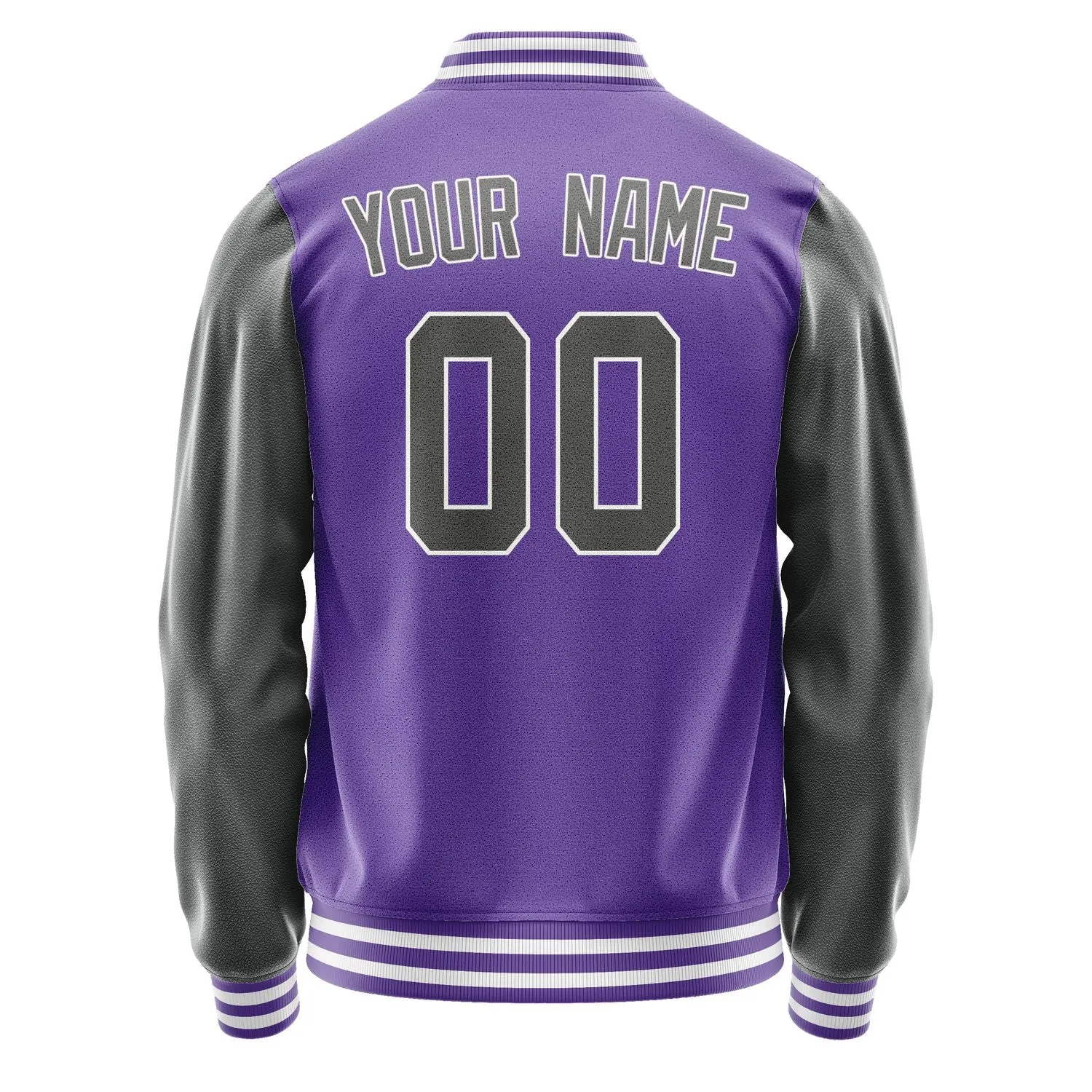 Custom Light Purple Dark Grey Jacket
