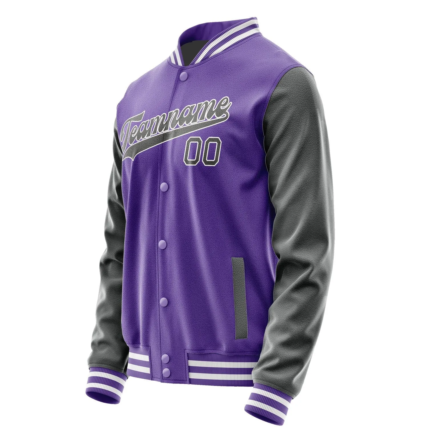 Custom Light Purple Dark Grey Jacket