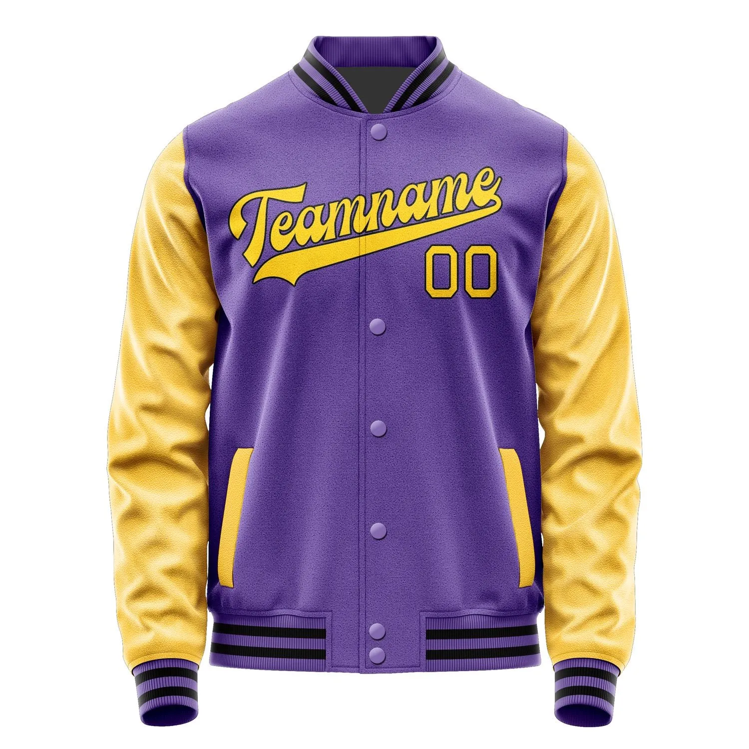 Custom Light Purple Gold Jacket