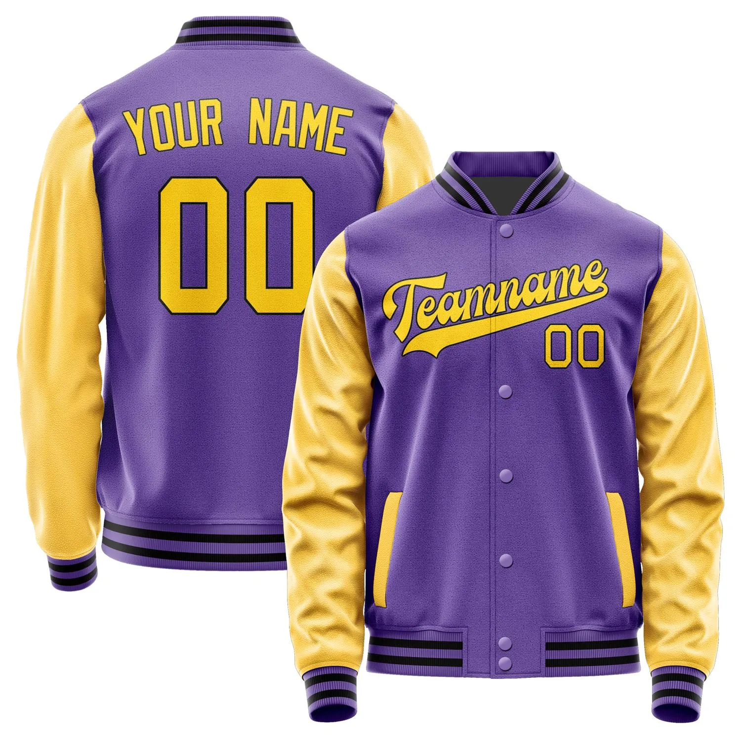 Custom Light Purple Gold Jacket