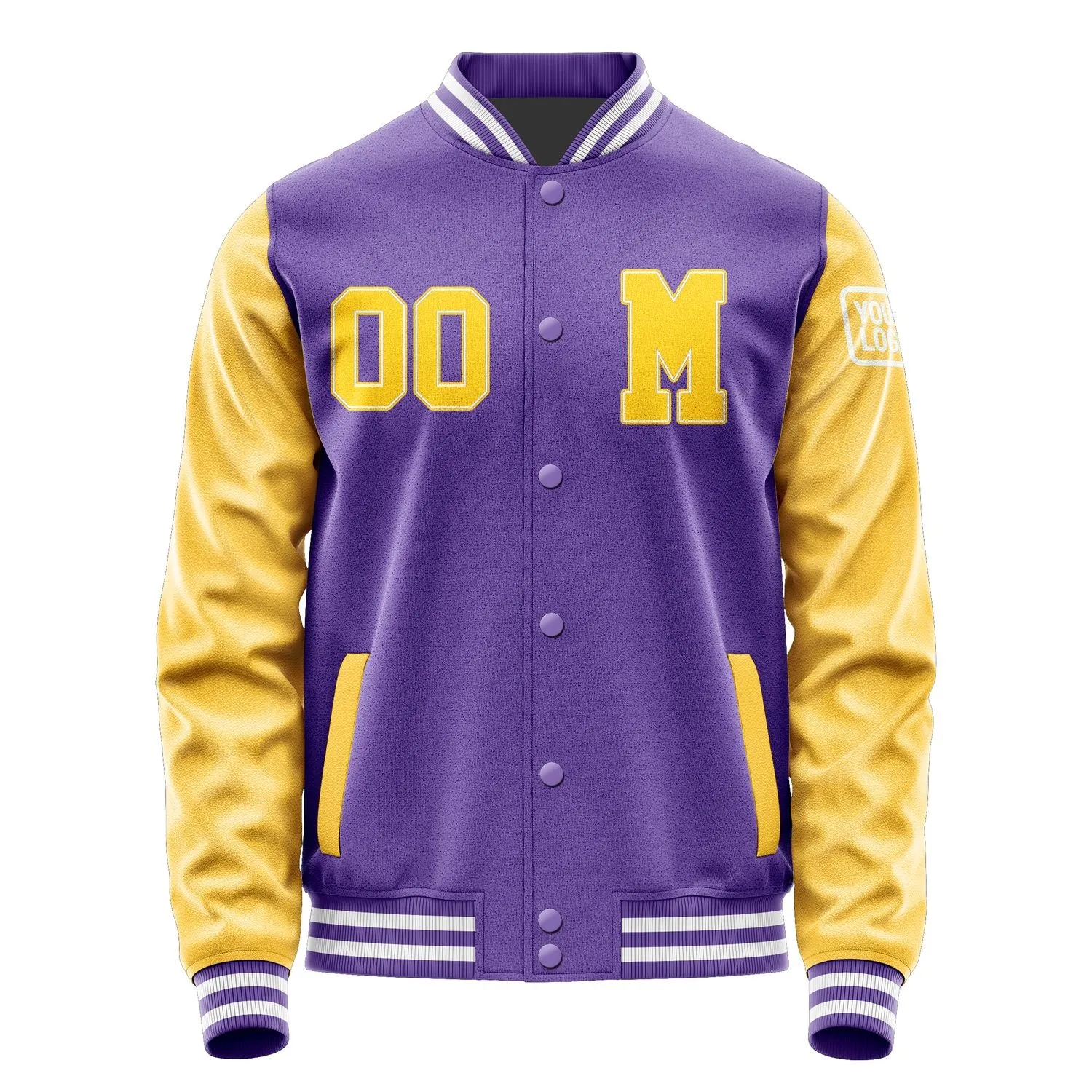 Custom Light Purple Gold Jacket