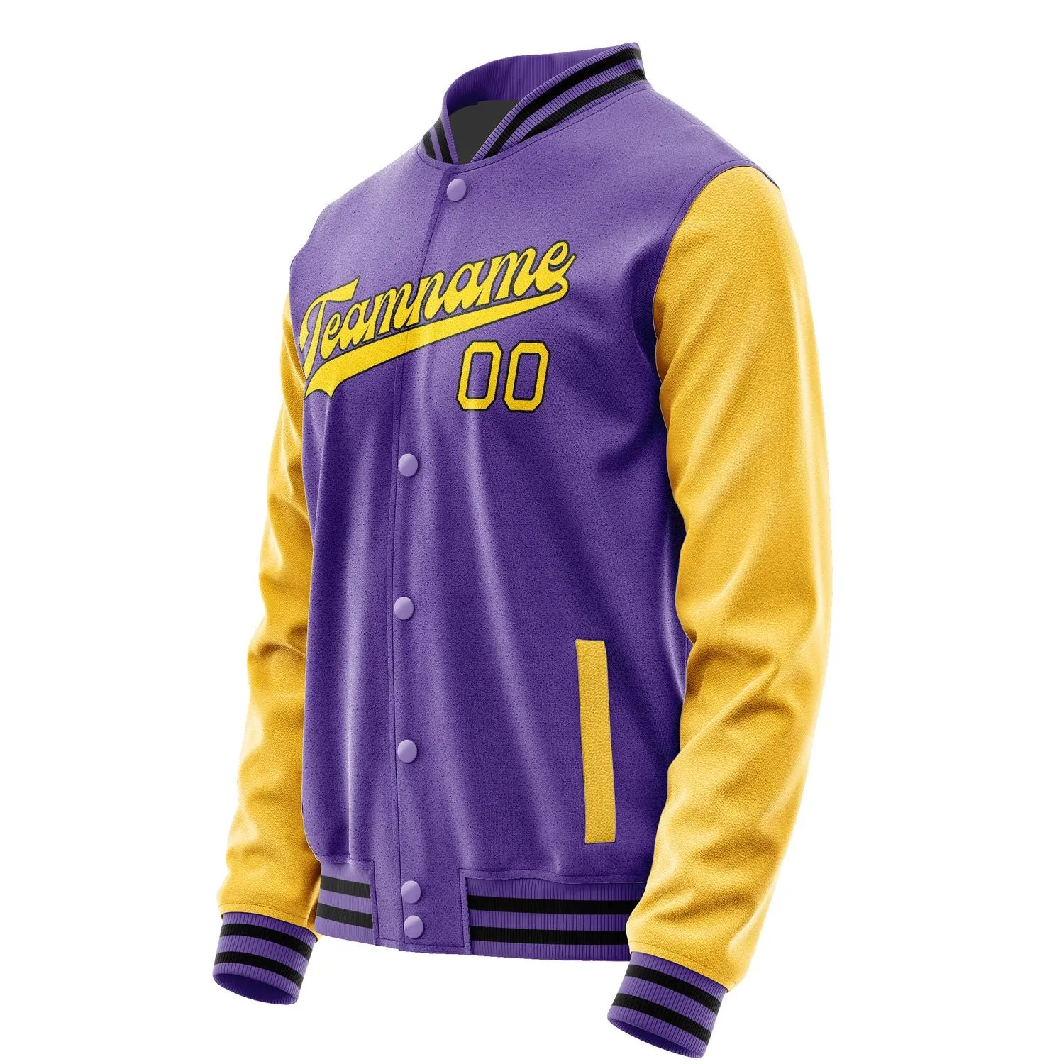 Custom Light Purple Gold Jacket