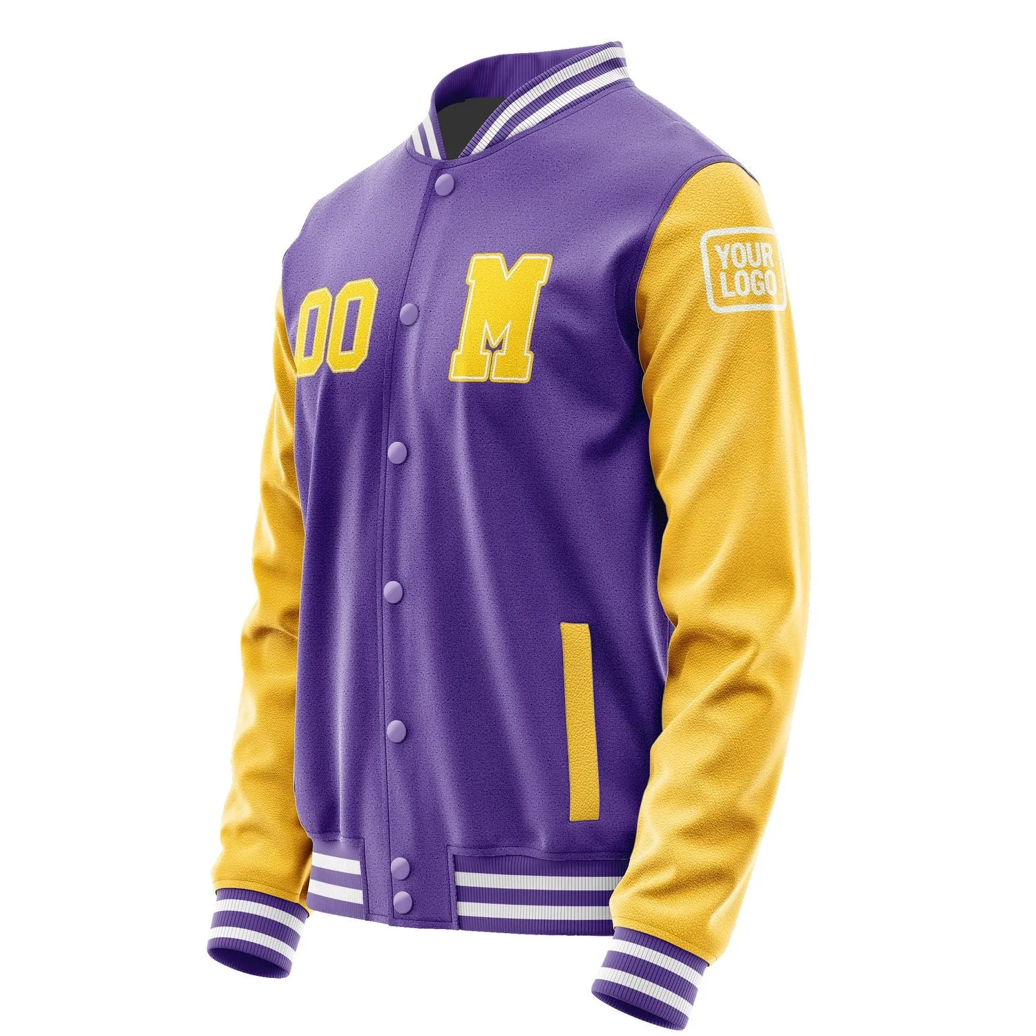 Custom Light Purple Gold Jacket