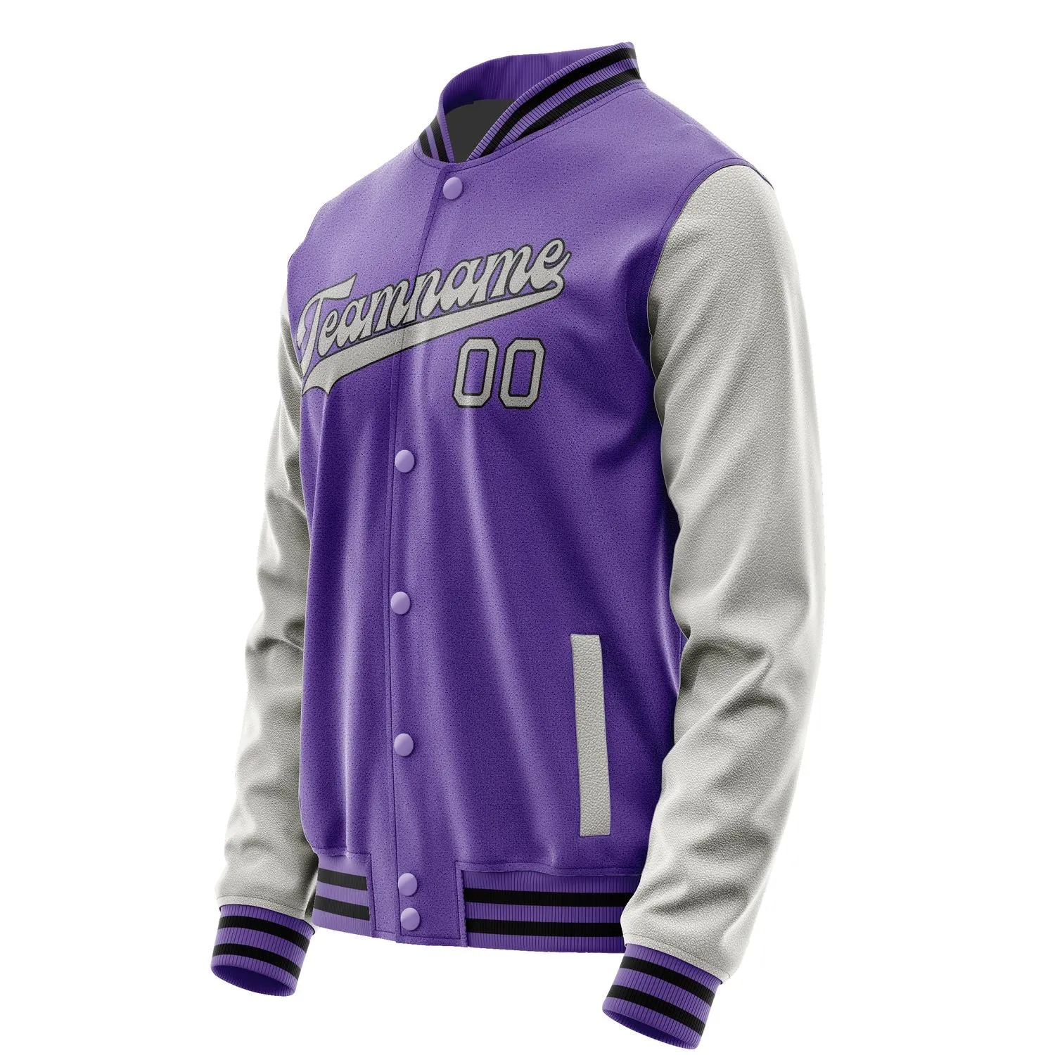 Custom Light Purple Gray Jacket