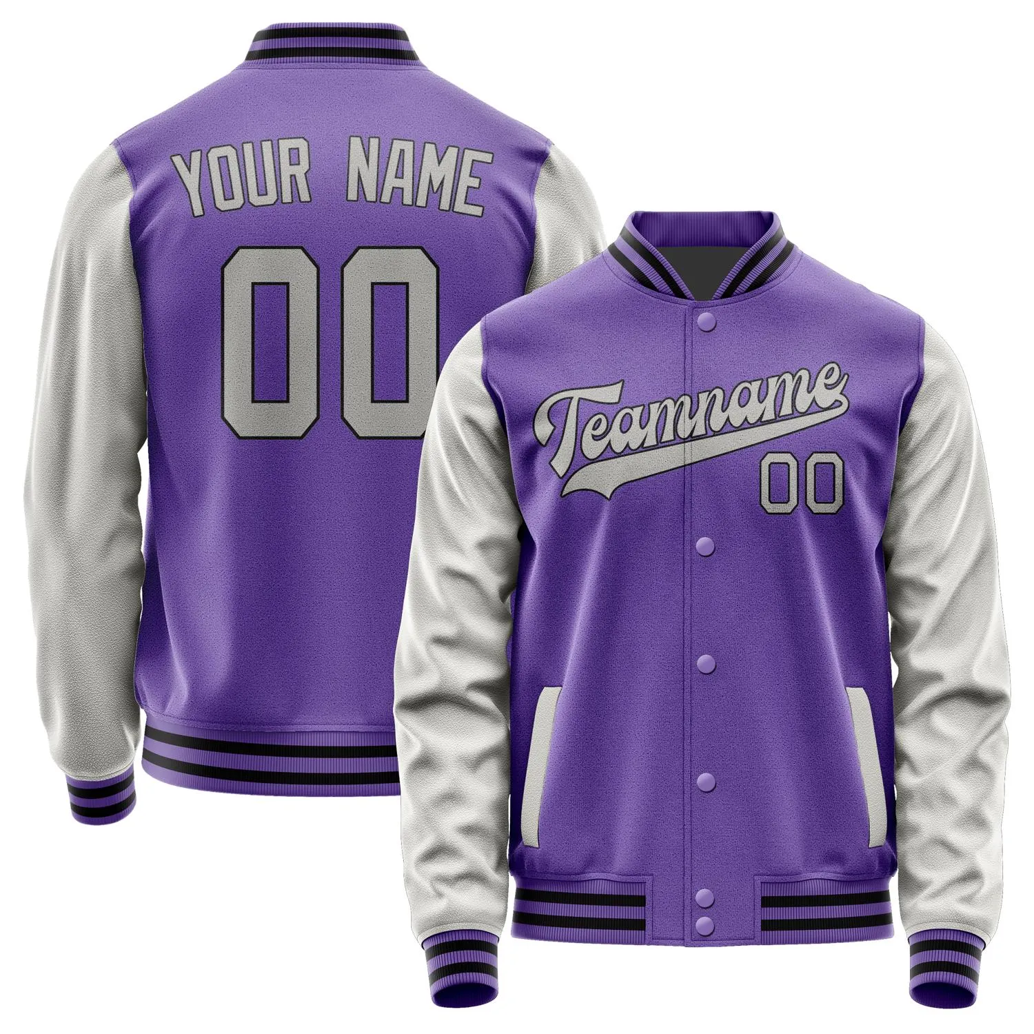 Custom Light Purple Gray Jacket