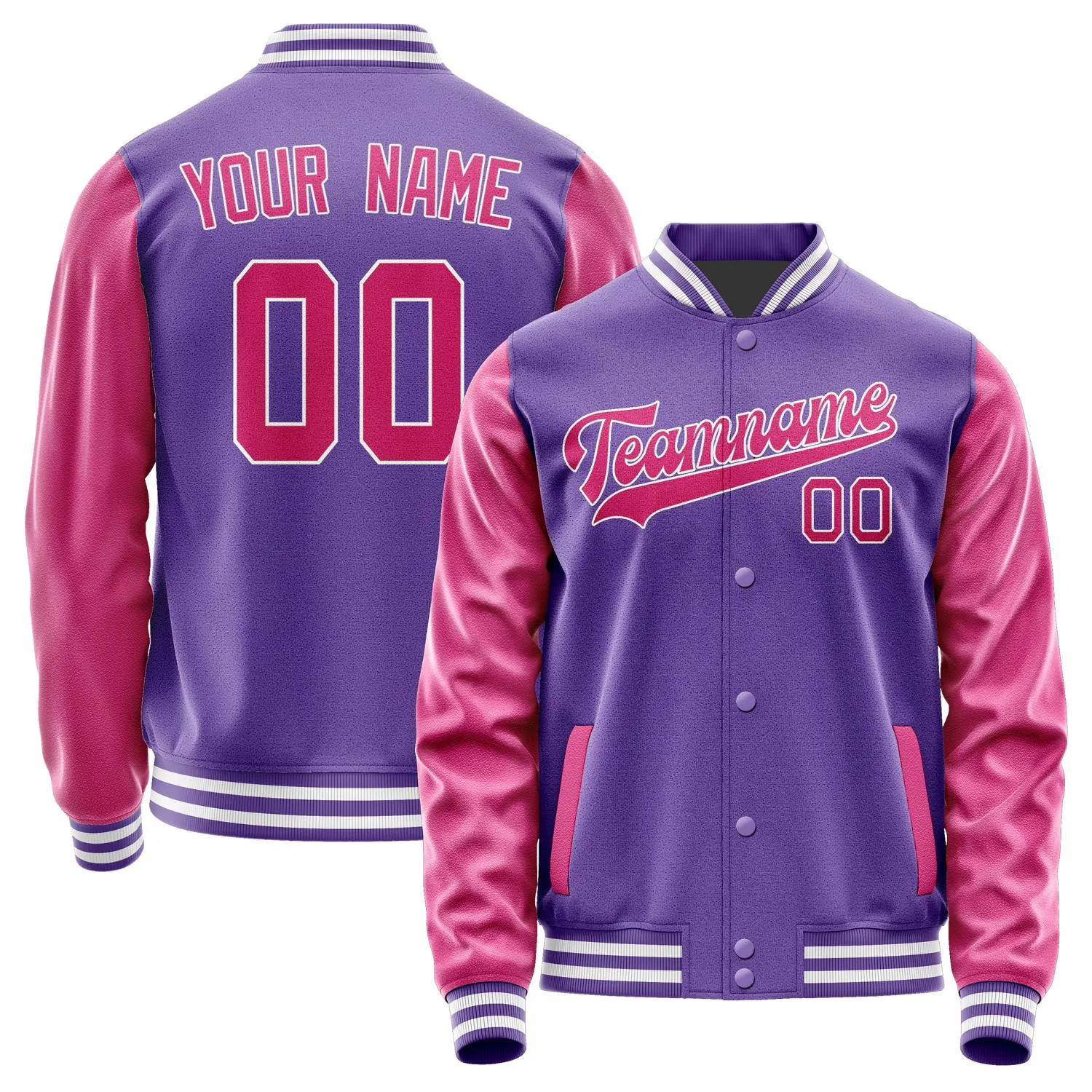 Custom Light Purple Pink Jacket
