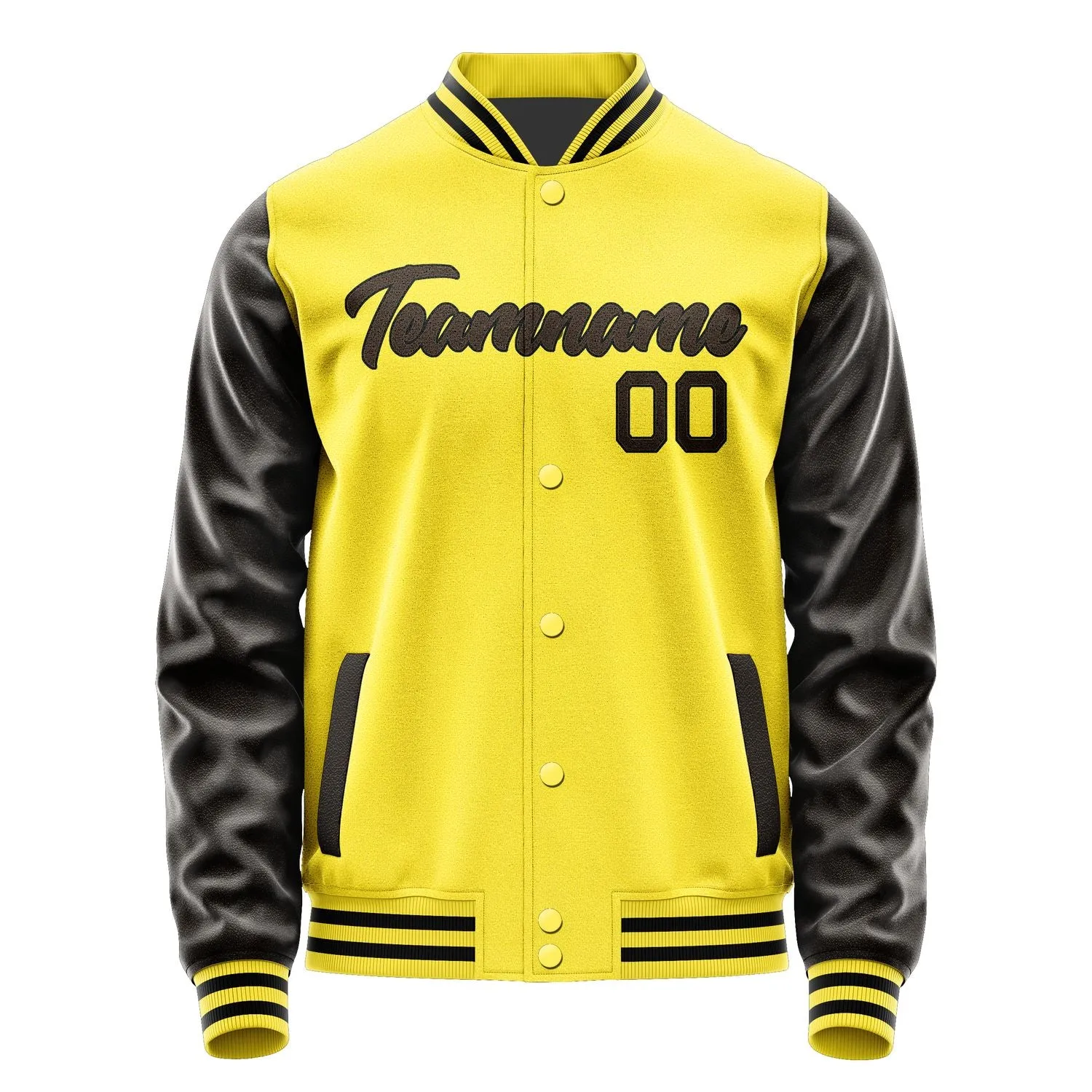 Custom Light Yellow Brown Jacket