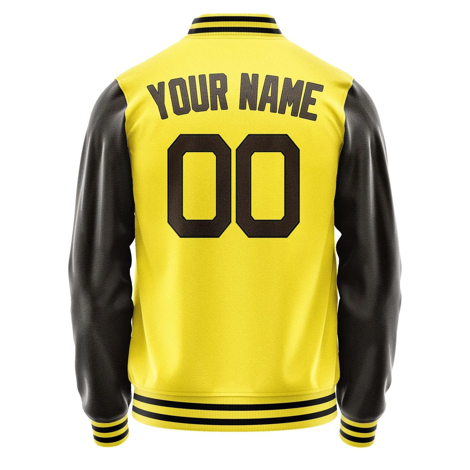 Custom Light Yellow Brown Jacket