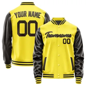Custom Light Yellow Brown Jacket