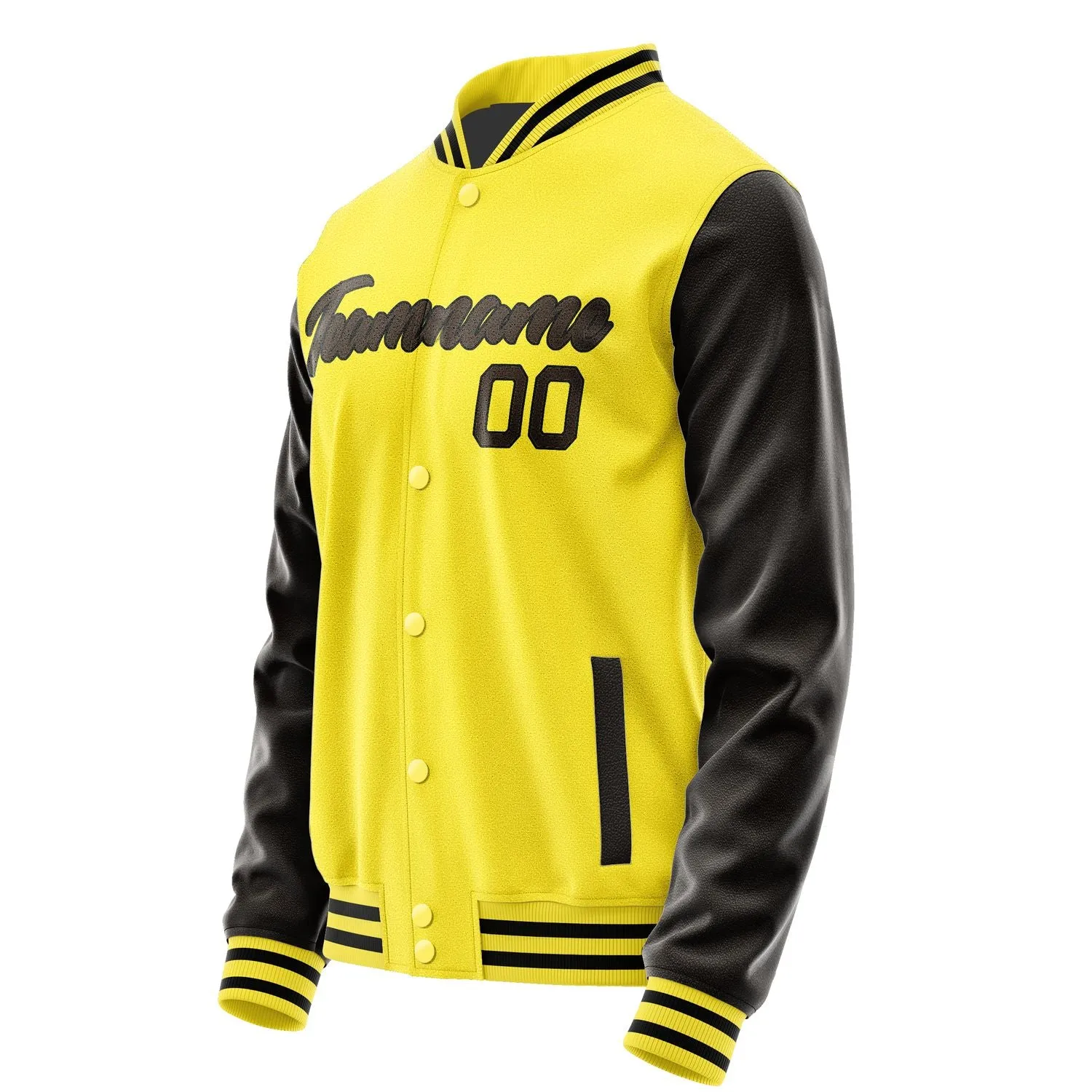 Custom Light Yellow Brown Jacket