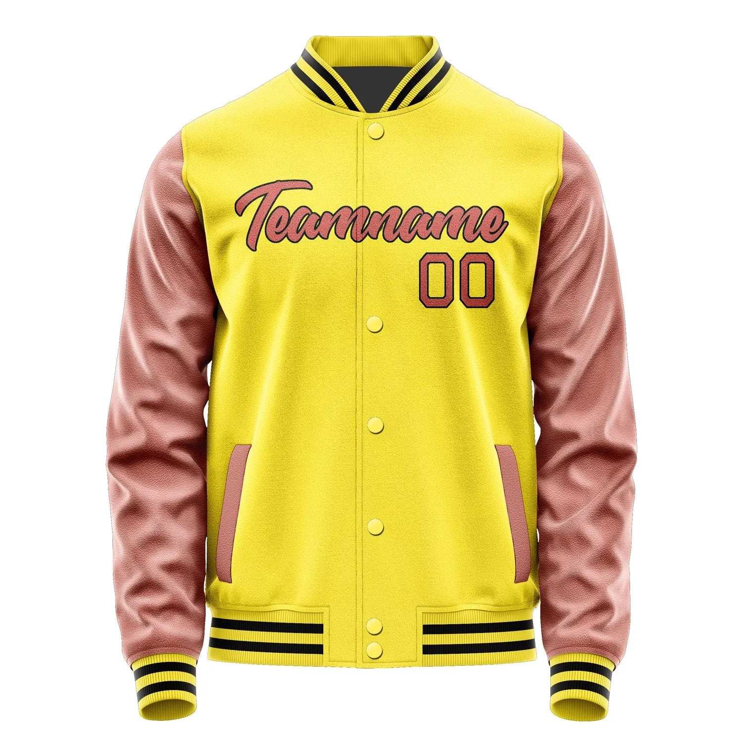 Custom Light Yellow Copper Rose Jacket