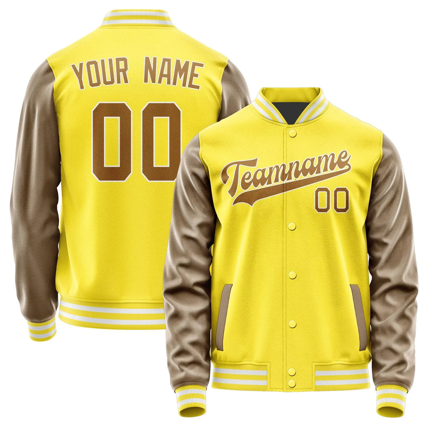 Custom Light Yellow Khaki Jacket
